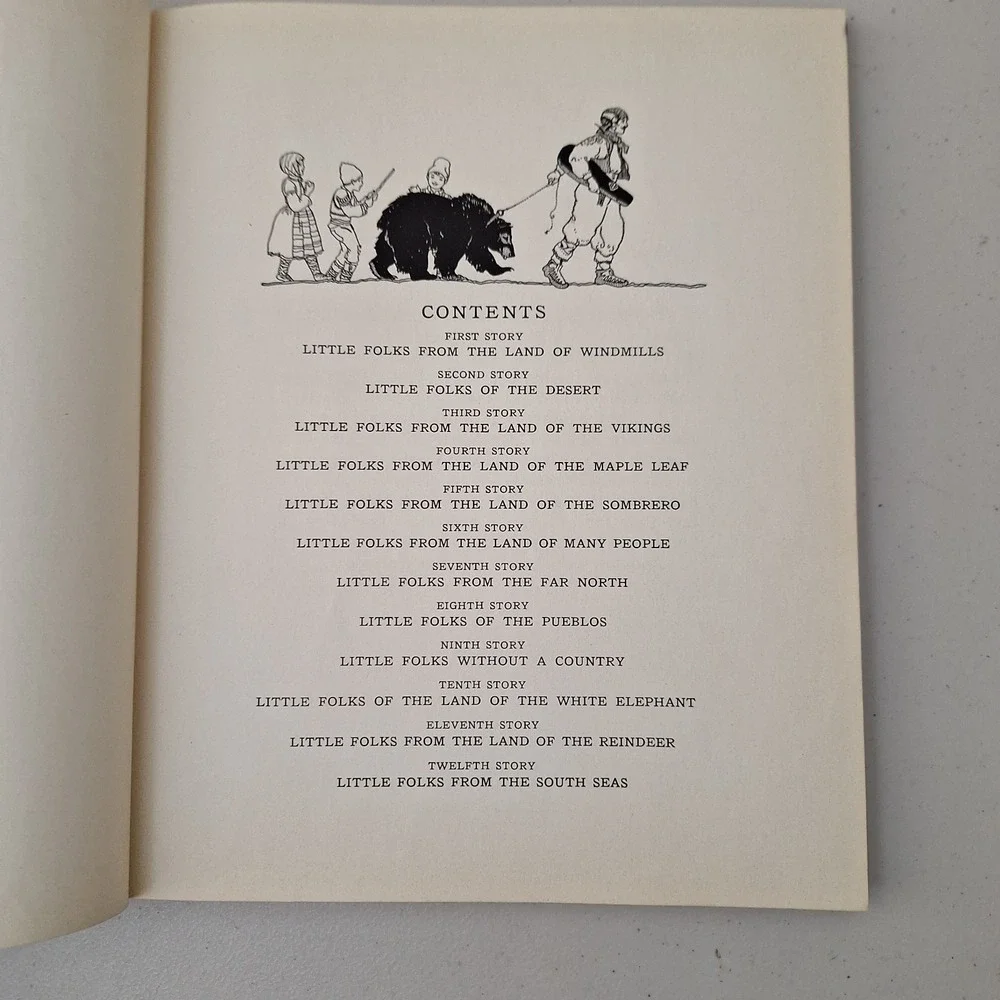 Vintage 1920s Children's Book, Little Folks Other Lands, Deluxe Edition